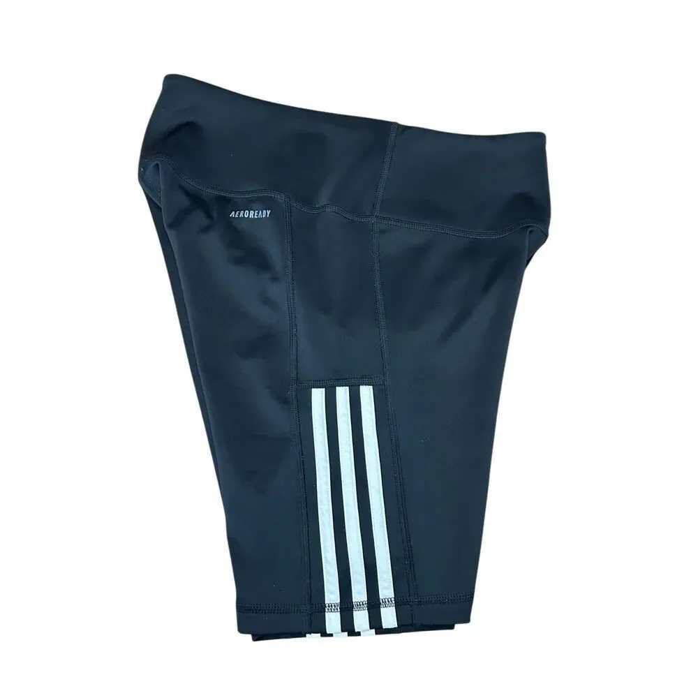 Adidas Primegreen Aeroready Women's 3-Stripe Biker Shorts Size M Black NWOT